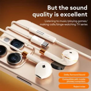 Lenovo Wired Earphones Game Headset Low Latency Multi-Device Karaoke Sport Earbuds with Mic HD Call 3.5mm TypeC Headphones YF36 - Image 5