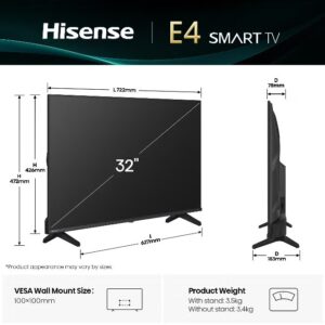 Hisense 32 inch Smart TV FHD 4K E4Q-Natural Colour Enhancer,High Contrast,Share to TV,Dual Band Wi-Fi, Game Mode, Eye Care Mode,Youtube,Netflix,Shahid 32E4Q (2025 UAE Version) 32E4Q black - Image 6