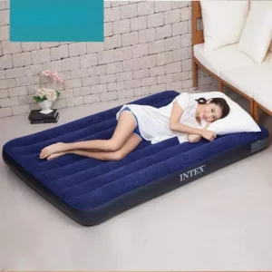 Inflatable Mattress Household Outdoor Single Double Air Cushion Bed Enlarged and Thickened Flocked Lunch Fold Air Bed - Image 3