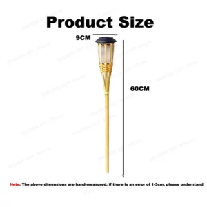 1-10PCS Solar Lamps LED Flame Effect Lamp Handcraft Bamboo Waterproof Garden Lighting Lawn Torches Yard Landscape Outdoor Light - Image 3