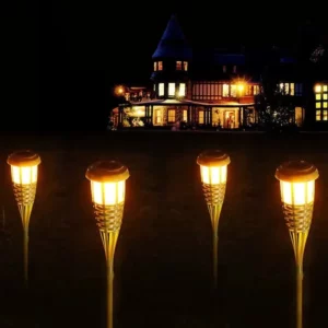 1-10PCS Solar Lamps LED Flame Effect Lamp Handcraft Bamboo Waterproof Garden Lighting Lawn Torches Yard Landscape Outdoor Light - Image 6