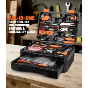328-Piece Tool Set - Tool Kit Toolbox Storage Case with Drawer, General Household Hand Tool Kit Perfect for Home & DIY Repairs - Image 6
