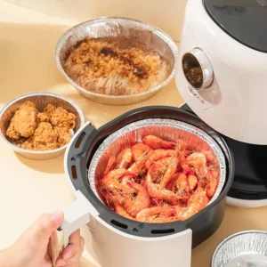 10pcs/20pcs Oil-Proof Aluminum Foil Tin Box Air Fryer Disposable Paper Non-Stick Steaming Basket Kitchen Tool BBQ Drip Pan Tray - Image 2