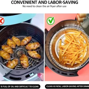 10pcs/20pcs Oil-Proof Aluminum Foil Tin Box Air Fryer Disposable Paper Non-Stick Steaming Basket Kitchen Tool BBQ Drip Pan Tray - Image 4