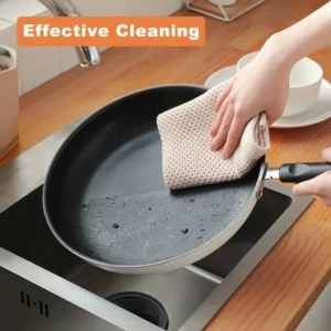1-6PCS Household Cleaning Cloth Wholesale Thickened Waffle Weave Kitchen Towels Dishwashing And Degreasing Quick Drying Cloth - Image 2