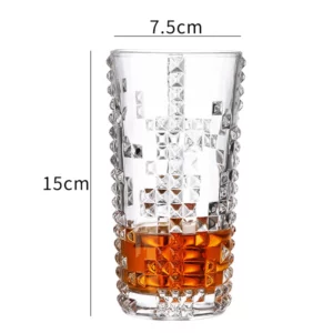 315ml/350ml Glass Diamond Relief Luxury Cups Water Dispenser Drinkware Wedding Gifts Wine Glasses Tazas Juice Cup Beverage Cup - Image 6