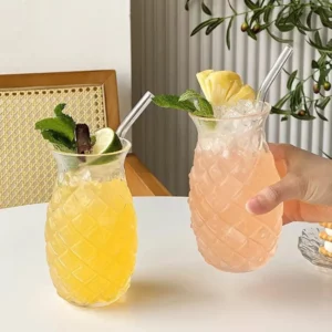 Creative Pineapple Glass Cocktail Glasses Cup Juice Wine Cup Juice Drink Cup Tea Beer Mugs Milk Coffee Cup Gift Drinkware - Image 2