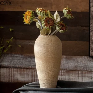 Creative Korean Rustic-Inspired New Chinese Simple Ceramic Vase - Perfect Tabletop/Hotel Decor, Elevate Room & Chambre Ambiance - Image 2