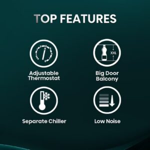 Hisense Gross 60L/Net 45L Single Door Refrigerator Minibar Fridge RR60D4ASU, Adjustable Thermostat, Big Door Balcony, Separate Chiller, Low Noise RR60D4ASU Silver - Image 4
