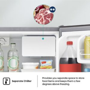 Hisense Gross 60L/Net 45L Single Door Refrigerator Minibar Fridge RR60D4ASU, Adjustable Thermostat, Big Door Balcony, Separate Chiller, Low Noise RR60D4ASU Silver - Image 7