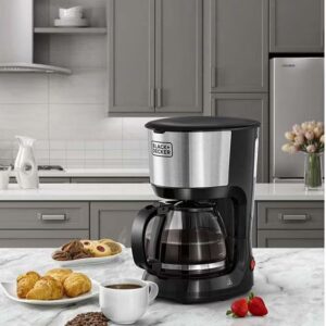 Coffee Maker, 10-Cup Drip Coffee Machine with 1.25L Glass Carafe, Easy-Grip Handle, Drip Stop, Non-Stick Warming Plate, Auto-Shutoff, Boil Dry Protection, 1.25 L 750 W DCM750S-B5 Black/Silver - Image 4