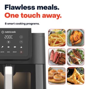 Digital Slim Air Fryer XL, Clear Window & Internal Light, 2.4KG, Space-Saving Design, 5 Presets, Air Fry, Roast ,Bake, Reheat & Dehydrate, 2 Years Warranty 7 L 1700 W AFS200 Black - Image 3
