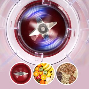 2-In-1 Juicer Blender Chopper Set 1.8 L OMSB2362N, 650W Powerful Motor With 2 Speed Setting And Pulse, Transparent And Unbreakable Jars With Stainless Steel Blade, Grinder Attachment 1.8 L 650 W OMSB2362N Red - Image 4