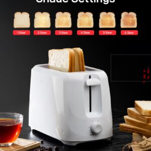 2 Slice Bread Toaster - Removable Crumb Tray| One Touch Cancel Button | 6 Browning Setting Control 700 W GBT36515N White - Image 7