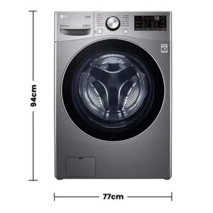 Front Load Washer Dryer 13Kg Washer & 8Kg Dryer AI DD TurboWash Steam ThinQ 0 W F15L9DGD Silver - Image 3