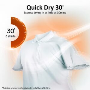 8 kg Heat Pump Tumble Dryer, 15 Programs, Auto Dry, Smart Wi-Fi Feature with ConnectLife, Quick Wash, Pause & Add Function - DH3S802BT2 Titanium - Image 6