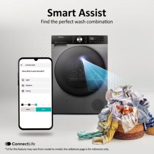8 kg Heat Pump Tumble Dryer, 15 Programs, Auto Dry, Smart Wi-Fi Feature with ConnectLife, Quick Wash, Pause & Add Function - DH3S802BT2 Titanium - Image 9