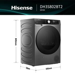 8 kg Heat Pump Tumble Dryer, 15 Programs, Auto Dry, Smart Wi-Fi Feature with ConnectLife, Quick Wash, Pause & Add Function - DH3S802BT2 Titanium - Image 13