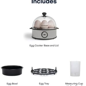 Rapid Egg Cooker: 7 Egg Capacity Electric Egg Cooker for Boiled Eggs, Poached Eggs, Scrambled Eggs, or Omelettes with Auto Shut Off Feature 360 W NC-EC360 Silver - Image 3