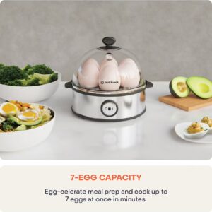 Rapid Egg Cooker: 7 Egg Capacity Electric Egg Cooker for Boiled Eggs, Poached Eggs, Scrambled Eggs, or Omelettes with Auto Shut Off Feature 360 W NC-EC360 Silver - Image 6