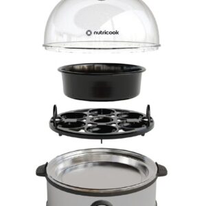 Rapid Egg Cooker: 7 Egg Capacity Electric Egg Cooker for Boiled Eggs, Poached Eggs, Scrambled Eggs, or Omelettes with Auto Shut Off Feature 360 W NC-EC360 Silver - Image 7