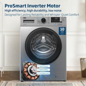 7 kg Front Load Washing Machine, 1200 RPM, 15 Programmes, Low Noise, Quick wash 14/28 Minutes, SteamCure Wash, Digital Display, DrumClean Function, 10 Years Warranty on ProSmart Inverter Motor 7 kg WCV7612US Silver - Image 5