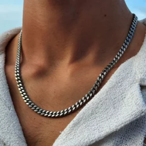 Vnox 3/5/7/9mm Thick Cuban Chain Necklaces for Men Women,Simple Miami Curb Links Collar,Waterproof Stainless Steel Unisex Chain - Image 3