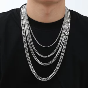 Vnox 3/5/7/9mm Thick Cuban Chain Necklaces for Men Women,Simple Miami Curb Links Collar,Waterproof Stainless Steel Unisex Chain - Image 5