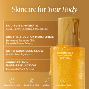 Saltair Shimmering Body Oil Golden Hour Scented Dry Oil Moisturizer with LightReflecting Pearl Pigments Moisturizing Glow for All Skin Types 4 Fl Oz - Image 4