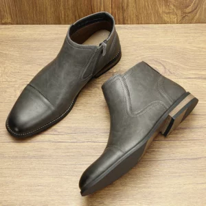 Boots Men Comfortable Fashion 2025 Brand Boots Leather - Image 4