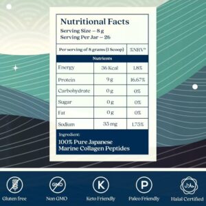 VALEO Marine Collagen Japanese Collagen Peptides Unflavored 208 Gm, 8 G Per Serving - Image 6