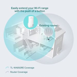 300Mbps Wi-Fi Range Extender, 2.4GHz Frequency, Up to 300Mbps Signal Rate, 2x Internal Antennas, 1x Ethernet Port (RJ45), WA850RE White - Image 5