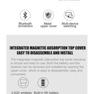 HP DM10 Wireless Bluetooth Dual Mode Mouse for office laptop Grey - Image 4