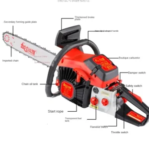2900W German chain saw gasoline saw logging saw high-power chainsaw arboriculture cutting machine household fuel-saving - Image 5