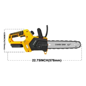 12 Inch Cordless Brushless Chainsaw Battery Power Chain Saw Electric Saw Woodworking Cutting Power Tool fit Makita 18V Battery - Image 3