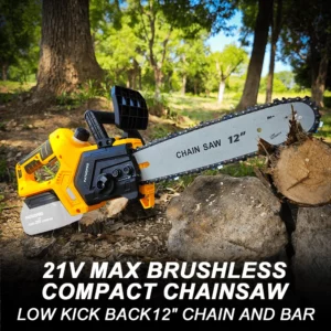 12 Inch Cordless Brushless Chainsaw Battery Power Chain Saw Electric Saw Woodworking Cutting Power Tool fit Makita 18V Battery - Image 4