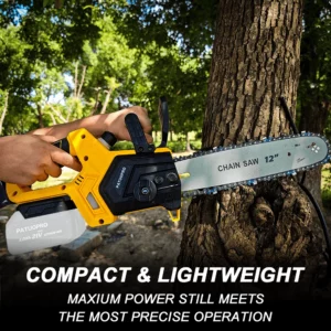 12 Inch Cordless Brushless Chainsaw Battery Power Chain Saw Electric Saw Woodworking Cutting Power Tool fit Makita 18V Battery - Image 6