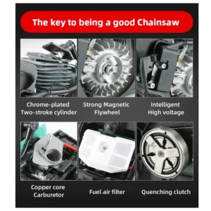 9800W High Power Chainsaw Professional Logging Saw 87CC 2-Stroke Petrol Gasoline Chain Saw Wood Cutter Tree Cutting Machine - Image 5