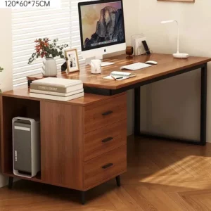 Computer Desk Table Computer Gaming Standing Desk Office Furniture Writing Desk with Drawers Table - Image 2
