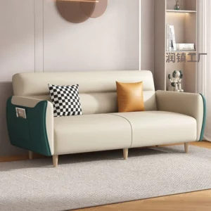 Sofa Bed Small Apartment Living Room Apartment Fabric Small Sofa Bedroom Internet Celebrity Rental Room Lazy - Image 4