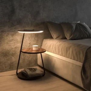 Creative Bedroom LED Floor Lamp with Shelf Perfect Living Room Bedside Coffee Table Lighting Modern Design Home Decor Storage - Image 3