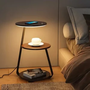 Creative Bedroom LED Floor Lamp with Shelf Perfect Living Room Bedside Coffee Table Lighting Modern Design Home Decor Storage - Image 4