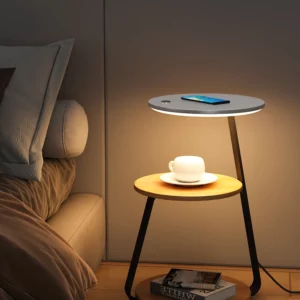 Creative Bedroom LED Floor Lamp with Shelf Perfect Living Room Bedside Coffee Table Lighting Modern Design Home Decor Storage - Image 6