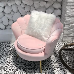 Light Luxury Nordic Velvet Lounge Chairs Small Apartment Living Room Furniture Pink Lazy Single Sofa Chair Bedroom Back Chairs - Image 5
