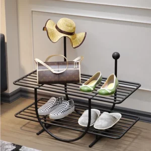 Discount Light Luxury Iron Art Entry Shoe Stand Simple Multilayer Metal Organizer Home Indoor Web Celebrity Shoe Cabinet - Image 6