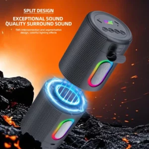 20W Portable Bluetooth Speaker Multifunctional Split Design Colorful Lights TWS & TF Support for Parties And Outdoor Sports - Image 4
