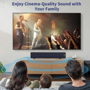 Echo Wall TV Sound Bar 2.0 Home Theater Surround Sound System Wireless Bluetooth 5.3 Computer Speaker Aux USB Optical Connection - Image 6
