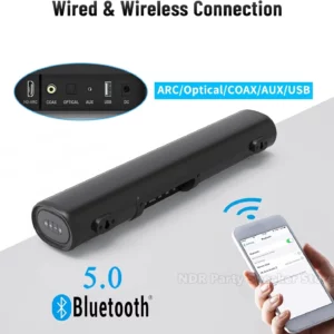 Small Sound Bar for TV Speakers with Bluetooth 5.0/HDMI/Optical/USB/AUX/Coax Connection 50 Watt Wall Soundbars for Home Theater - Image 3