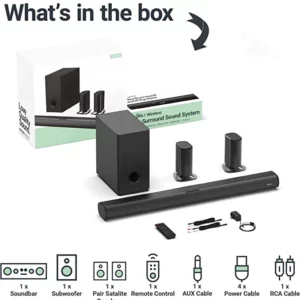 True wireless speaker 5.1ch Detachable dobl-y soundbar, wireless sound bar speaker for tv for home theatre system with subwoofer - Image 4