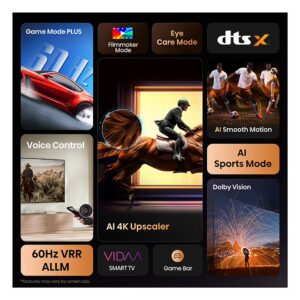 Hisense 58 inch Smart TV UHD 4K E6Q-Dolby Vision,AI 4K Upscaler,Gaming in Dolby,Smooth Motion with MEMC,AI Sports Mode,Voice Control,Share to TV,Youtube,Netflix,Disney+,Shahid 58E6Q (2025 UAE Version) 58E6Q black - Image 8